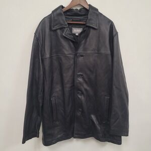 Wilsons Mens Dean Winchester Leather Jacket Size XXL Black Supernatural Grunge